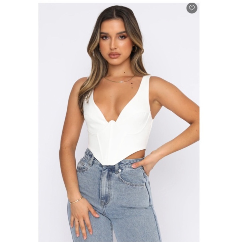 White fox boutique Golden Days Bustier White
